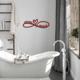 Personalized Infinity Heart Metal Wall Art