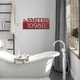Personalized Last Name & House Number Metal Sign