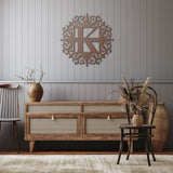 Personalized Name with Initiam Monogram Metal Wall Art