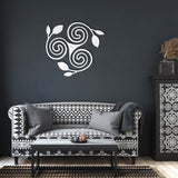 Triskelion Floral Metal Wall Art