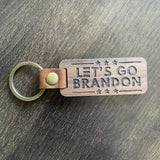 Lets Go Brandon - Wooden Keychain