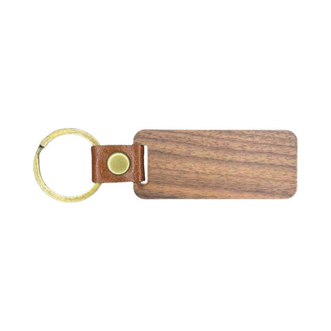 1 Sided Walnut Keychain