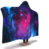 Infinite 3D Galaxy Hooded Blanket