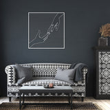 Couple Hands Line Metal Wall Art