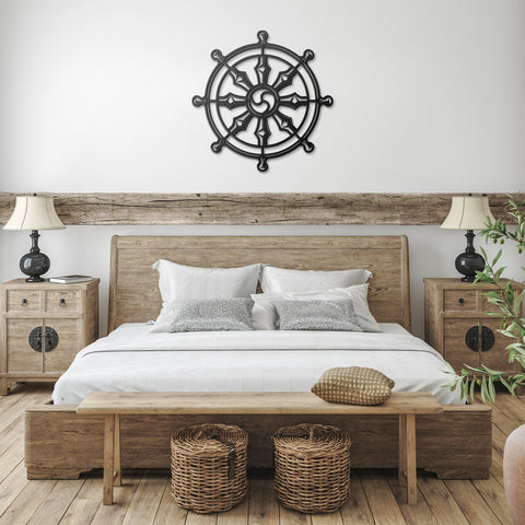Dharma Chakra Metal Wall Art