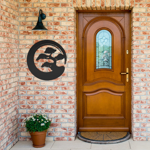 Enso Bonsai Metal Wall Art