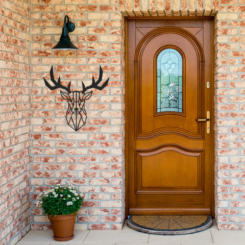 Geometric Deer Metal Wall Art