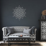 Grid of Life Sacred Geometry Metal Wall Art