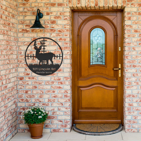 Hunting Address Metal Sign