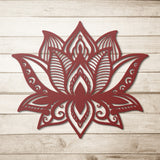 Lotus Floral Mandala Metal Wall Art