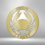 Crab Ring Monogram - Steel Sign