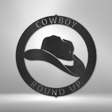 Cowboy Monogram - Steel Sign