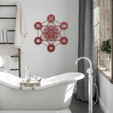 Metatron with Chakras Metal Wall Art