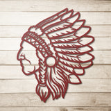 Native American Chief Metal Wall Art