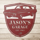 Personalized Car Garage Metal Sign