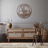 Personalized Hunting Cabin Metal Sign