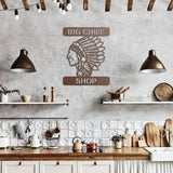 Personalized Native American Chief Metal Wall Art