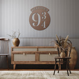 Platform 9 and 3 Quarters Metal Sign