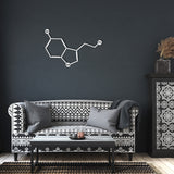 Serotonin Molecule Metal Art