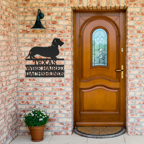 Wire Haired Dachshund Metal Wall Art