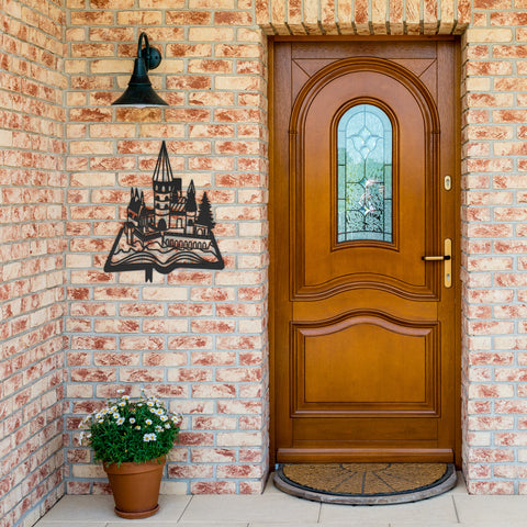 Wizard Book Metal Wall Art