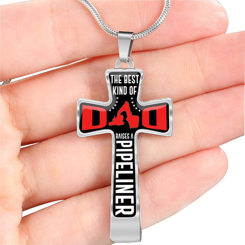 The Best Kind Of Dad Raises A Pipeliner Cross Pendant Necklace