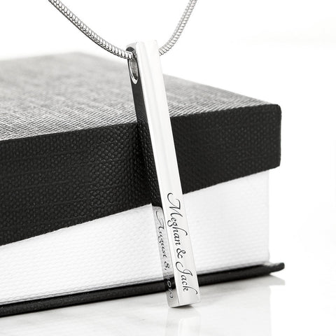 PERSONALISED High Quality Vertical Bar Necklace