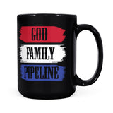 God Family Pipeline Black 15oz Mug