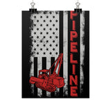 Pipeline US Flag Vertical Fine Art Prints (Posters) - Pipeline Proud - 2