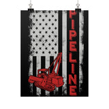 Pipeline US Flag Vertical Fine Art Prints (Posters) - Pipeline Proud - 3