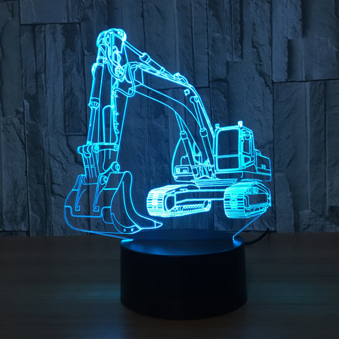 EXCAVATOR 3D Lamp with 7 Changeable Colors [FREE SHIPPING]