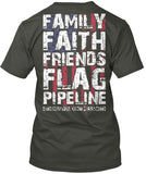 Family Faith Friends Flag Pipeline Shirt! - Pipeline Proud - 7
