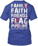 Family Faith Friends Flag Pipeline Shirt! - Pipeline Proud - 4