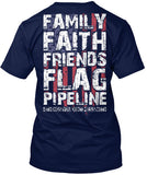 Family Faith Friends Flag Pipeline Shirt! - Pipeline Proud - 1