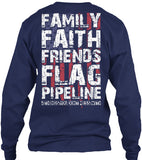 Family Faith Friends Flag Pipeline Shirt! - Pipeline Proud - 13