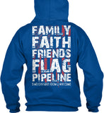 Family Faith Friends Flag Pipeline Shirt! - Pipeline Proud - 19